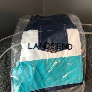 Lands End boys swim trunks